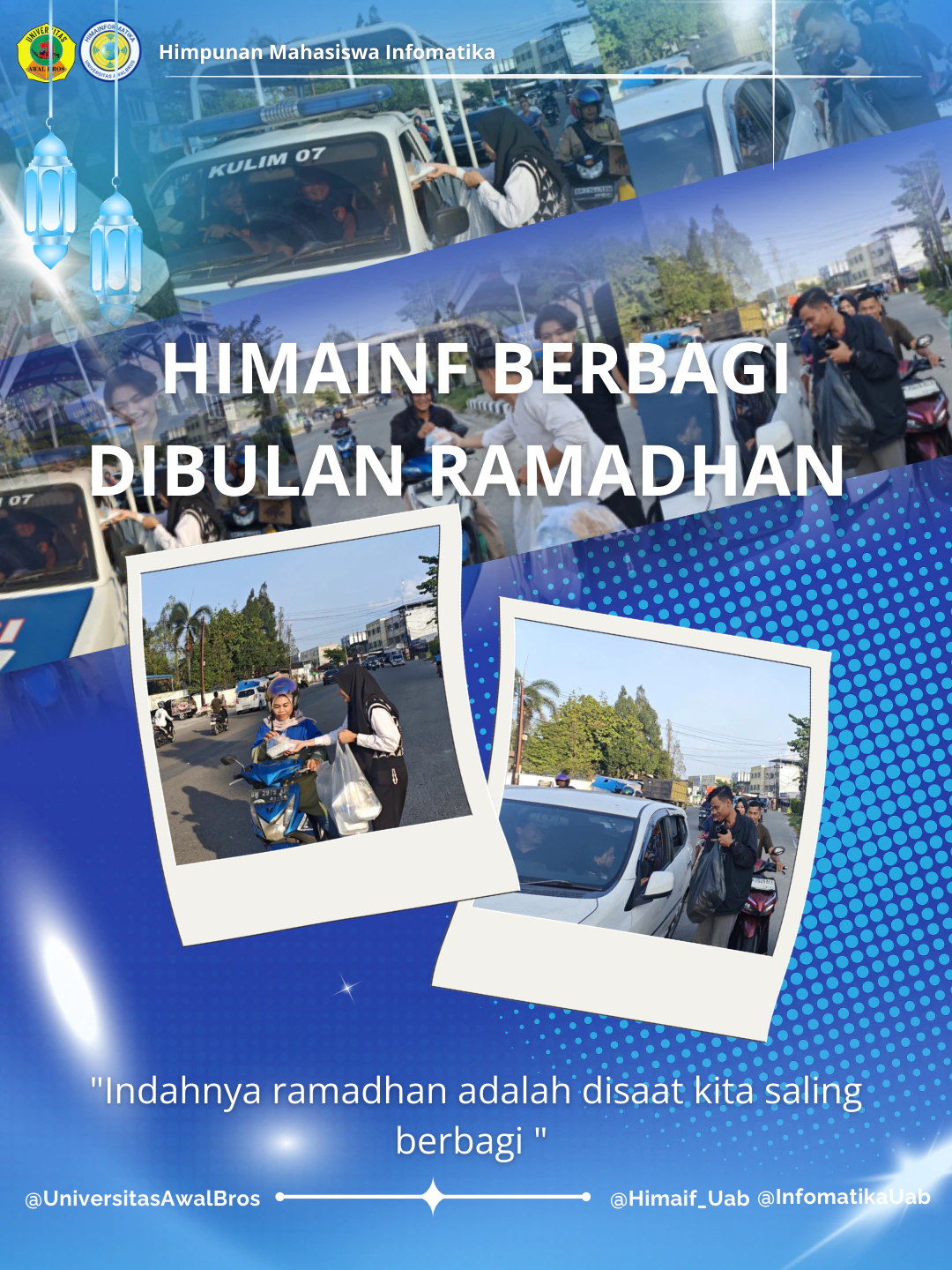 Mahasiswa Informatika Melalui HIMAINF Universitas Awal Bros Laksanakan Aksi Berbagi Takjil